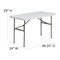 Flash Furniture 24 W, 48.25 L, 29 H, Metal, Plastic, Plastic: Polyethylene Top, Granite White 5-DAD-YCZ-122-2-GG - alternate 6